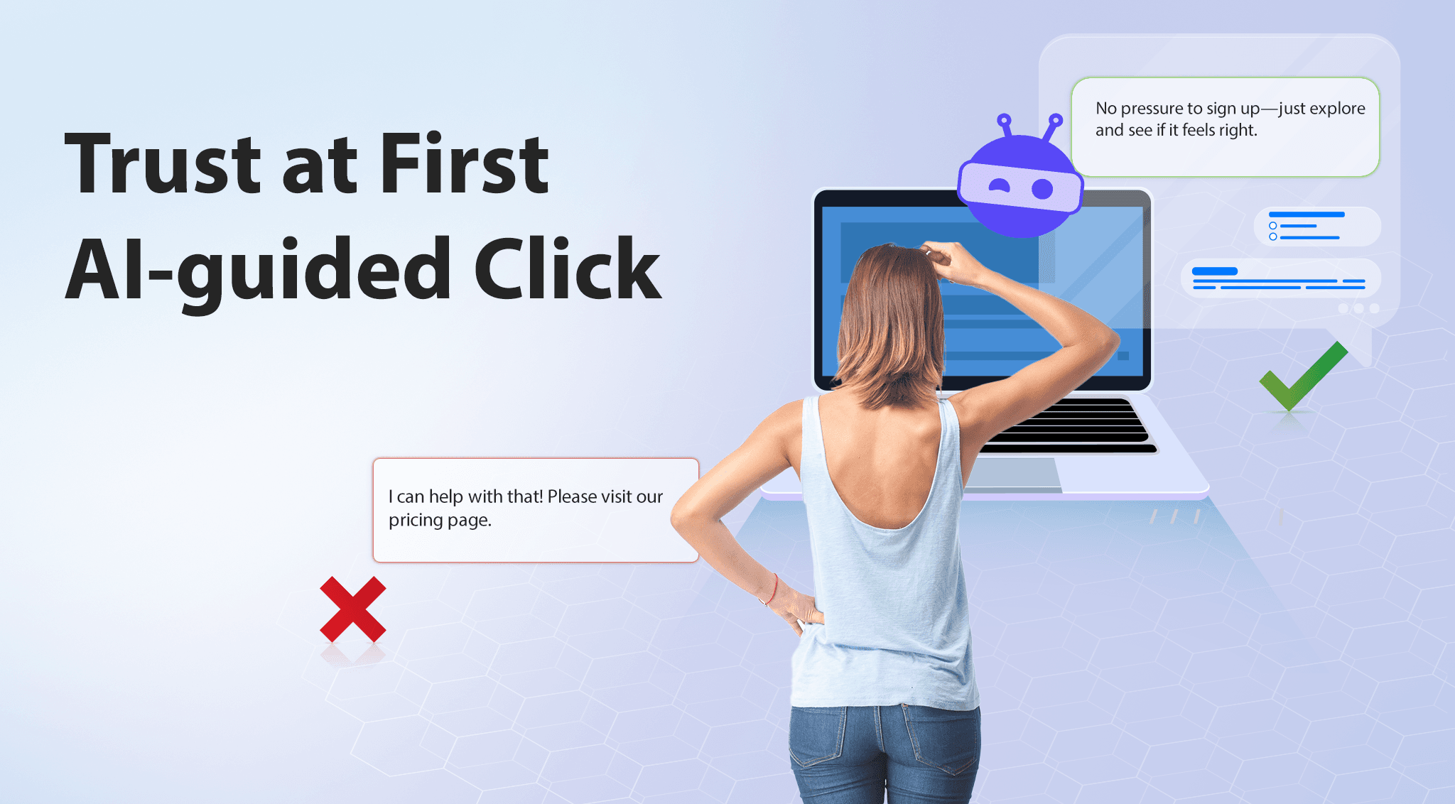 Trust at First AI-guided Click